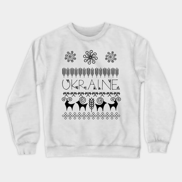 Ukrainian Ethnic Crewneck Sweatshirt by Myartstor 